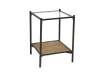 Mesa Cuadrada Auxiliar Forja Cristal y Tejido de Rattan Oksaka Mesa Cuadrada Auxiliar Forja Cristal y Tejido de Rattan Oksaka