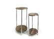 Mesas Pedestal Macetero Madera Acero Serie Anadia Mesas Pedestal Macetero Madera Acero Serie Anadia