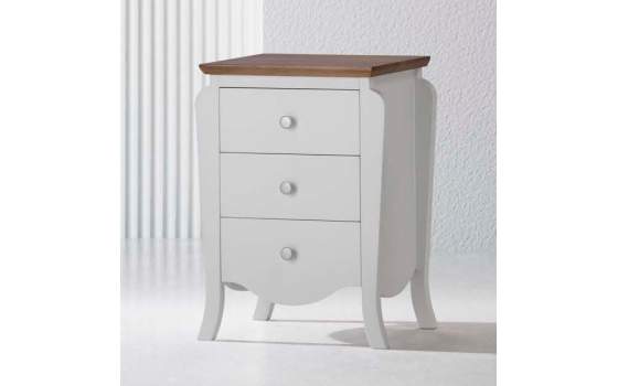 Mesilla Noche 40 Cm 3 Cajones Madera Bicolor Dormitorio Praga Mesilla Noche 40 Cm 3 Cajones Madera Bicolor Dormitorio Praga