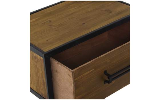 Mesilla Noche Rustica Industrial 1 Cajon Serie Faranta Mesilla Noche Rustica Industrial 1 Cajon Serie Faranta