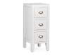 Mesita 3 Cajones Estrecha Colonial en Blanco Serie Everest Mesita 3 Cajones Estrecha Colonial en Blanco Serie Everest