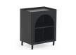 Mesita Auxiliar con Estante en Acero Negro Serie Akeren Mesita Auxiliar con Estante en Acero Negro Serie Akeren