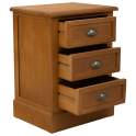 Mesita de Noche con 3 Cajones Colonial Actual Serie Areast Mesita de Noche con 3 Cajones Colonial Actual Serie Areast