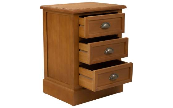 Mesita de Noche con 3 Cajones Colonial Actual Serie Areast Mesita de Noche con 3 Cajones Colonial Actual Serie Areast