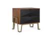 Mesita de Noche Moderna 2 Cajones Madera Mango Angiot Mesita de Noche Moderna 2 Cajones Madera Mango Angiot