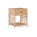 Mesita de ratan Natural Moderna 1 Cajon Serie Talian Mesita de ratan Natural Moderna 1 Cajon Serie Talian