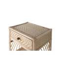 Mesita de ratan Natural Moderna 1 Cajon Serie Talian Mesita de ratan Natural Moderna 1 Cajon Serie Talian