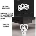 Mesita Moderna 2 Cajones 50 cm con tiradores modelo Algarabía Mesita Moderna 2 Cajones 50 cm con tiradores modelo Algarabía