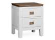 Mesita Noche 2 Cajones Blanca Nogal Serie Everest Mesita Noche 2 Cajones Blanca Nogal Serie Everest