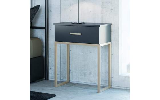 Mesita Noche Acero Madera Diseño Actual 1 Cajon Serie Sophia Mesita Noche Acero Madera Diseño Actual 1 Cajon Serie Sophia