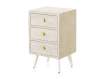 Mesita Noche Moderna 3 Cajones Color Blanco Decape Abrezo Mesita Noche Moderna 3 Cajones Color Blanco Decape Abrezo