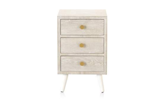 Mesita Noche Moderna 3 Cajones Color Blanco Decape Abrezo Mesita Noche Moderna 3 Cajones Color Blanco Decape Abrezo