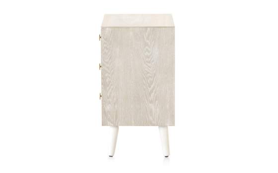 Mesita Noche Moderna 3 Cajones Color Blanco Decape Abrezo Mesita Noche Moderna 3 Cajones Color Blanco Decape Abrezo