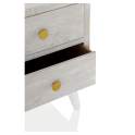 Mesita Noche Moderna 3 Cajones Color Blanco Decape Abrezo Mesita Noche Moderna 3 Cajones Color Blanco Decape Abrezo