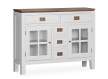 Mueble Recibidor Blanco Nogal 5 Cajones 2 Puertas Serie Everest