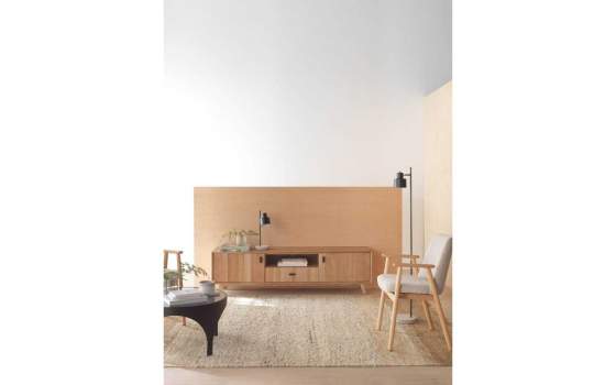 Mueble TV 2 Puertas Cajon Acabado Natural Aridasa Mueble TV 2 Puertas Cajon Acabado Natural Aridasa