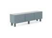 Mueble TV Moderno 3 Puertas Onduladas Color Azul Axally Mueble TV Moderno 3 Puertas Onduladas Color Azul Axally
