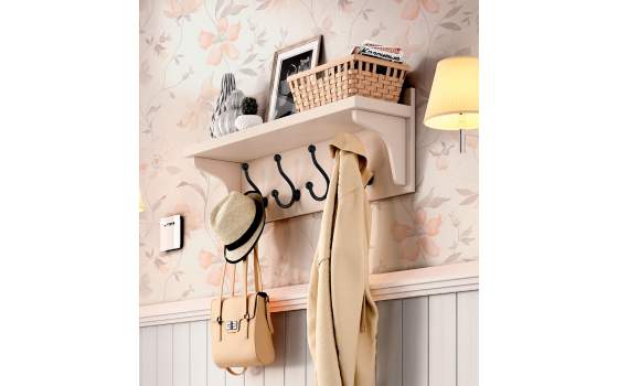 Perchero Recibidor con Sombrerero Estilo Provenzal Serie Praga Perchero Recibidor con Sombrerero Estilo Provenzal Serie Praga