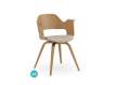Set 4 Sillones Actuales Madera Natural y Cojin Aldegati Set 4 Sillones Actuales Madera Natural y Cojin Aldegati
