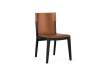 Set de 2 Sillas Eco Piel y Madera Marron Negro Barust Set de 2 Sillas Eco Piel y Madera Marron Negro Barust