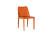 Set de 2 Sillas Eco Piel y Metal Naranja Serie Barust Set de 2 Sillas Eco Piel y Metal Naranja Serie Barust
