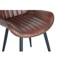 Silla Comedor Cuero y Patas Acero Serie Aizola Silla Comedor Cuero y Patas Acero Serie Aizola