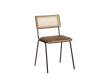 Silla Comedor Piel Forja y Rejilla Rattan Serie Ayrer Silla Comedor Piel Forja y Rejilla Rattan Serie Ayrer