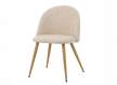 Silla Comedor Tapizada Crema Patas Madera Estilo Actual Egina Silla Comedor Tapizada Crema Patas Madera Estilo Actual Egina