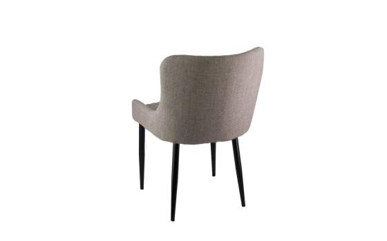 Silla Comedor Tapizada en Topo Patas Acero Negro Aorla Silla Comedor Tapizada en Topo Patas Acero Negro Aorla