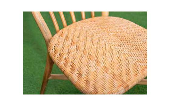 Silla Rattan Natural Asiento Tejido Espiga Tireta Junco Arismas Silla Rattan Natural Asiento Tejido Espiga Tireta Junco Arismas