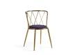 Silla Tubo de Acero Inoxidable Oro y Tapizado Serie Aberlin Silla Tubo de Acero Inoxidable Oro y Tapizado Serie Aberlin