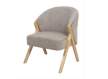 Sillón Madera Pino Tapizado Rizo Gris Serie Anatsu Sillón Madera Pino Tapizado Rizo Gris Serie Anatsu