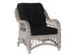 Sillon en Rattan Gris con Cojines en Negro Kubu Sillon en Rattan Gris con Cojines en Negro Kubu