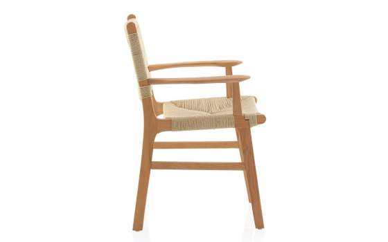 Sillon Madera Con Asiento Respaldo Trenzado Cuerda Serie Hevea Sillon Madera Con Asiento Respaldo Trenzado Cuerda Serie Hevea