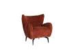 Sillon Orejero Salon Tapizado Marron  Serie Aprivas Sillon Orejero Salon Tapizado Marron  Serie Aprivas