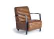 Sillon Tapizado piel Marron y Acero Negro Serie Alesane Sillon Tapizado piel Marron y Acero Negro Serie Alesane