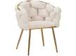Sillon Tapizado Rizo Suave Blanco Patas Acero Oro Laysan Sillon Tapizado Rizo Suave Blanco Patas Acero Oro Laysan