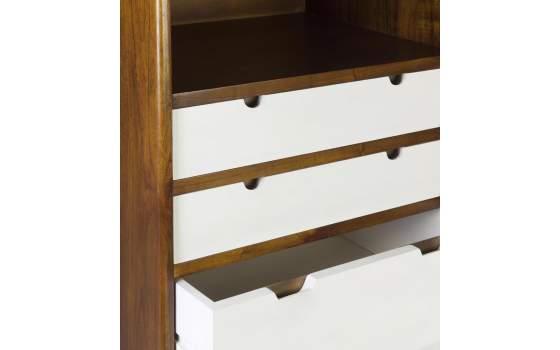 Sinfonier 4 Cajones Bicolor Blanco Nogal Estilo Colonial Artict Sinfonier 4 Cajones Bicolor Blanco Nogal Estilo Colonial Artict