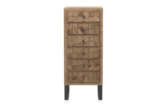 Sinfonier 6 Cajones Madera Patas Acero Serie Natens Sinfonier 6 Cajones Madera Patas Acero Serie Natens