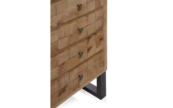 Sinfonier 6 Cajones Madera Patas Acero Serie Natens Sinfonier 6 Cajones Madera Patas Acero Serie Natens