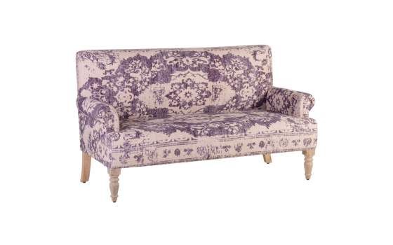 Sofa 2 Plazas Tapizado Azulon Crema Serie Derial Sofa 2 Plazas Tapizado Azulon Crema Serie Derial