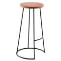 Taburete Redondo de Forja y Asiento redondo madera Serie Alfamar Taburete Redondo de Forja y Asiento redondo madera Serie Alfamar