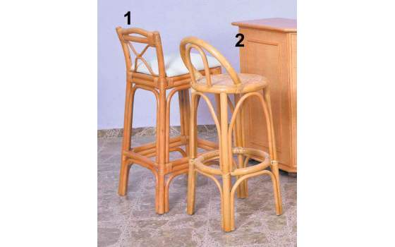 Taburetes de Bar 2 Acabados en Rattan y Rejilla Serie Asitans Taburetes de Bar 2 Acabados en Rattan y Rejilla Serie Asitans