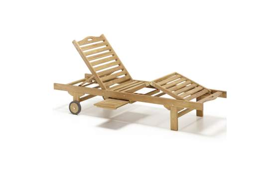 Tumbona Articulada Jardin Madera Teca con Ruedas Snick Tumbona Articulada Jardin Madera Teca con Ruedas Snick