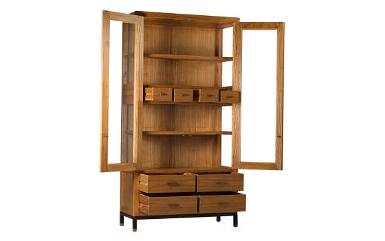 Vitrina 8 Cajones 2 Puertas Estilo Industrial Serie Madhu Vitrina 8 Cajones 2 Puertas Estilo Industrial Serie Madhu