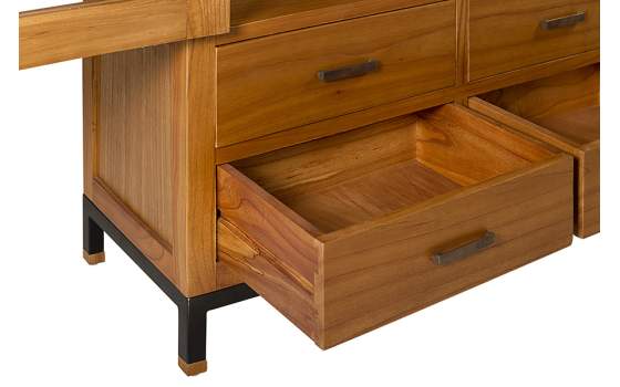 Vitrina 8 Cajones 2 Puertas Estilo Industrial Serie Madhu Vitrina 8 Cajones 2 Puertas Estilo Industrial Serie Madhu