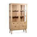 Vitrina Salon 6 Cajones 2 Puertas Acristaladas Nordico Scandi Vitrina Salon 6 Cajones 2 Puertas Acristaladas Nordico Scandi