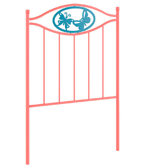 Cabecero infantil forja con mariposas, cabeceros modernos niños Cabecero de forja para dormitorio de niños, cabeceros metalicos diseños juveniles